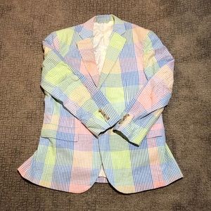 Vineyard Vines Multi-Color Seersucker Blazer